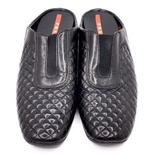 NWT Prada Sport Leather Slip On Mules / Sneakers